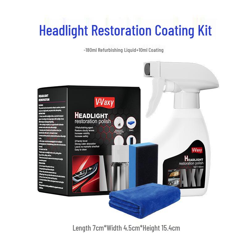 Cross-Border Headlight Renovation Kit: No-Sand Coating & Polishing Cleaner for Yellowed Headlights