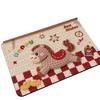 5D wool woven wind bathroom floor mat household diatom mud floor mat New Year's floor mat red carpet Tianjin carpet