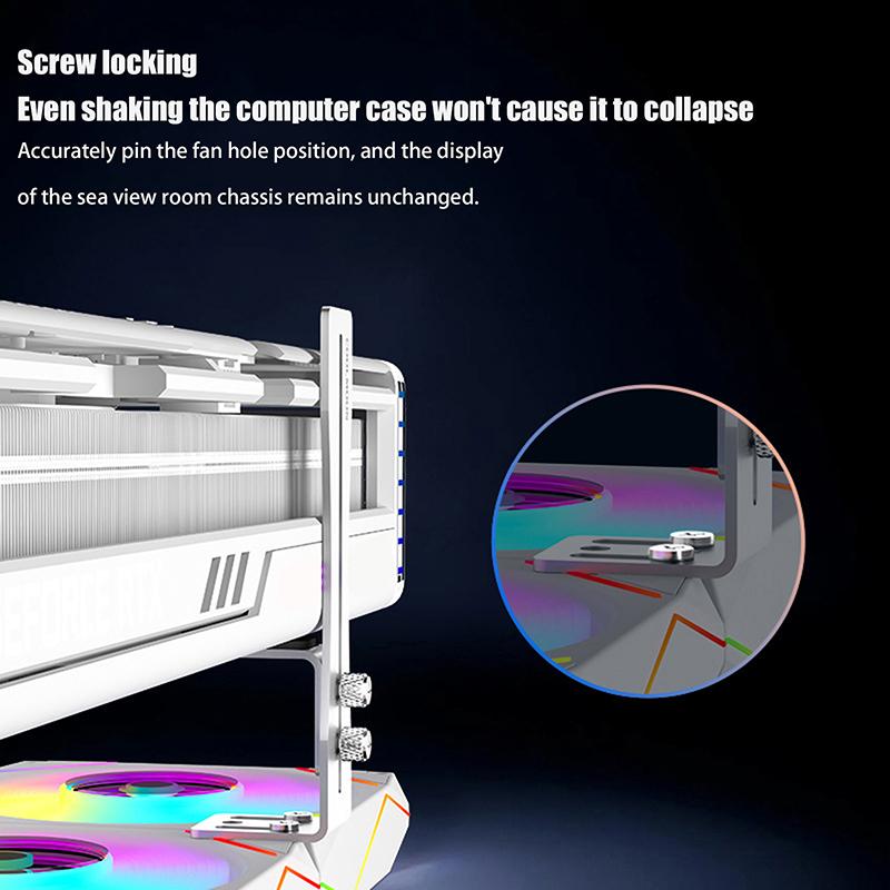 Wspornik Podtrzymujący Kartę Graficzną Odporny na Zużycie Mały Wspornik Mocujący GPU Odporny na Rdzę Aluminiowy Wspornik Gniazda GPU Dla Pozycji Wentylatora GPU