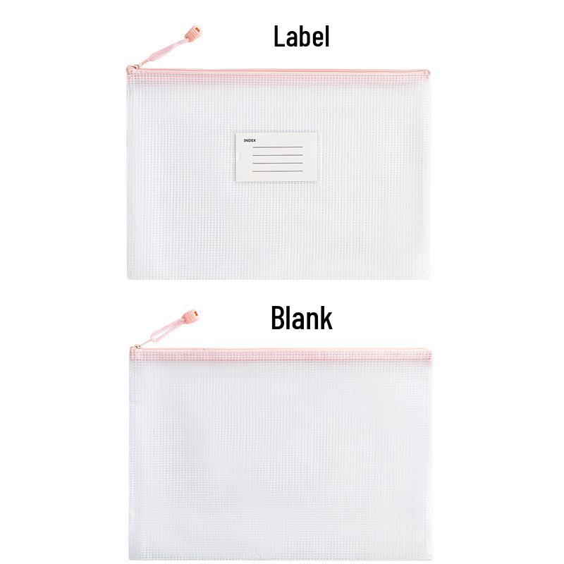 Geantă de Documente din Plasă PVC Impermeabilă cu Fermoar - Depozitare Dosare A4 pentru Studenți și Birou cu Imprimare Logo