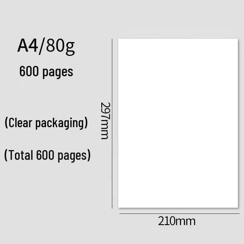 A4 Office and Student Printing Paper: 70g/80g Copy, Draft, Drawing, and Test Paper.