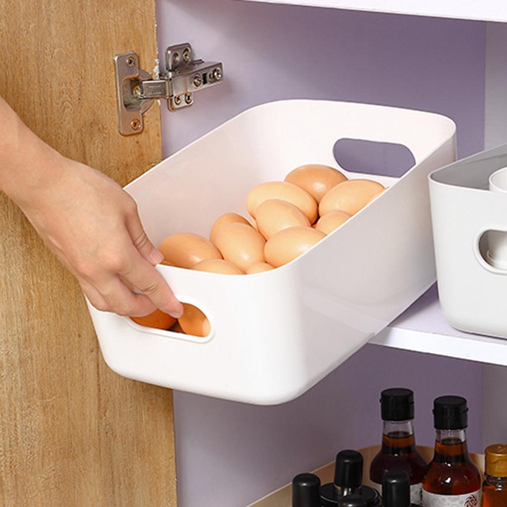 Desktop Storage Box Table Organizer Dormitory Sundries Plastic Cosmetic Storage Box Bathroom Kitchen Sorting Storage Basket Bins