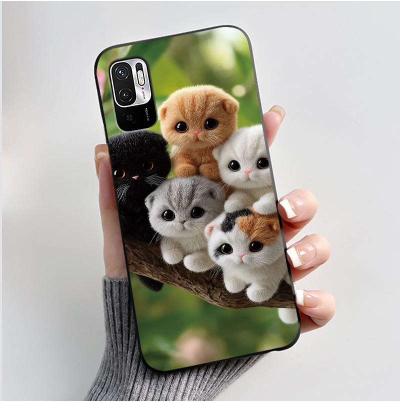 Casing For Redmi Note 10 JE 10T JE Phone Case Luxury Dragon Cute Cool Boys Girls Shockproof Black Matte Soft Silicone Back Cover