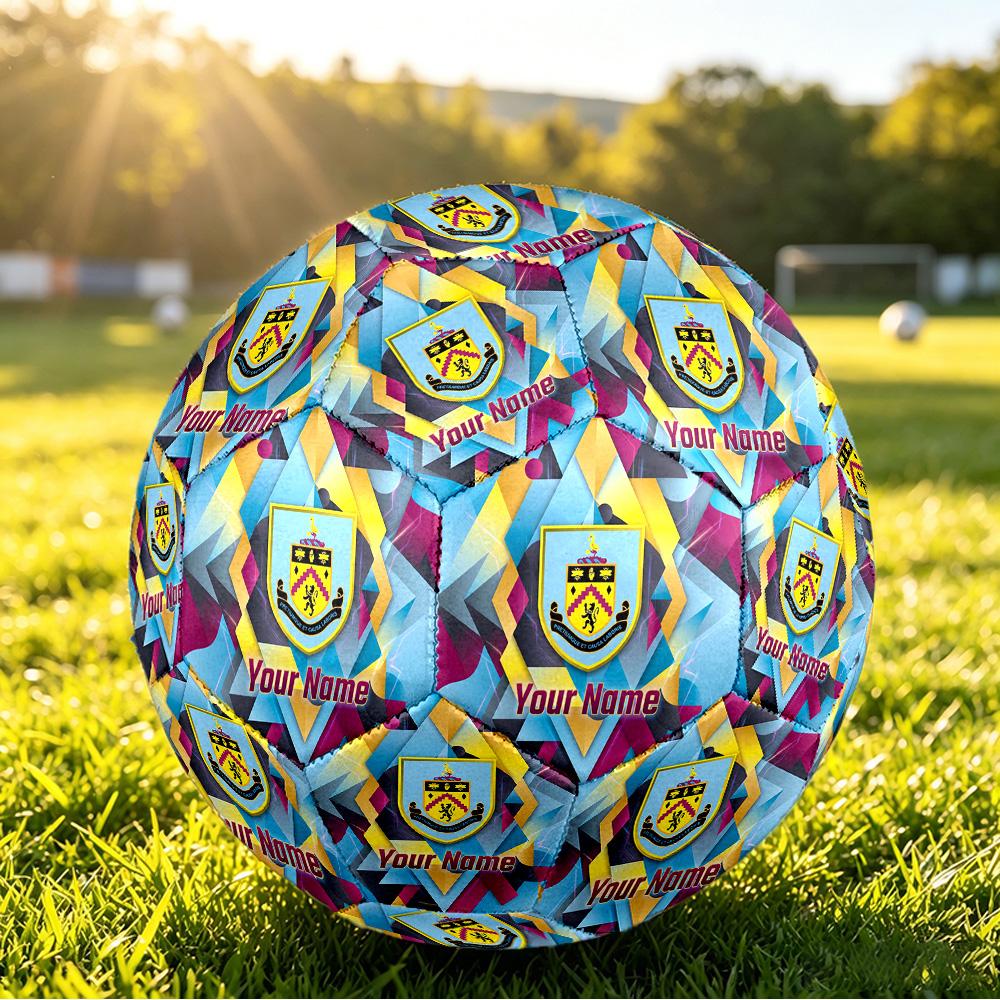 Personalized Size 5 Football Burnley Football Pattern Outdoor Game Sports Ball Gift