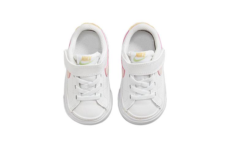 Nike Court Legacy Abrasion Resistant Low top Skateboard Shoes White Pink Baby DA5382-115