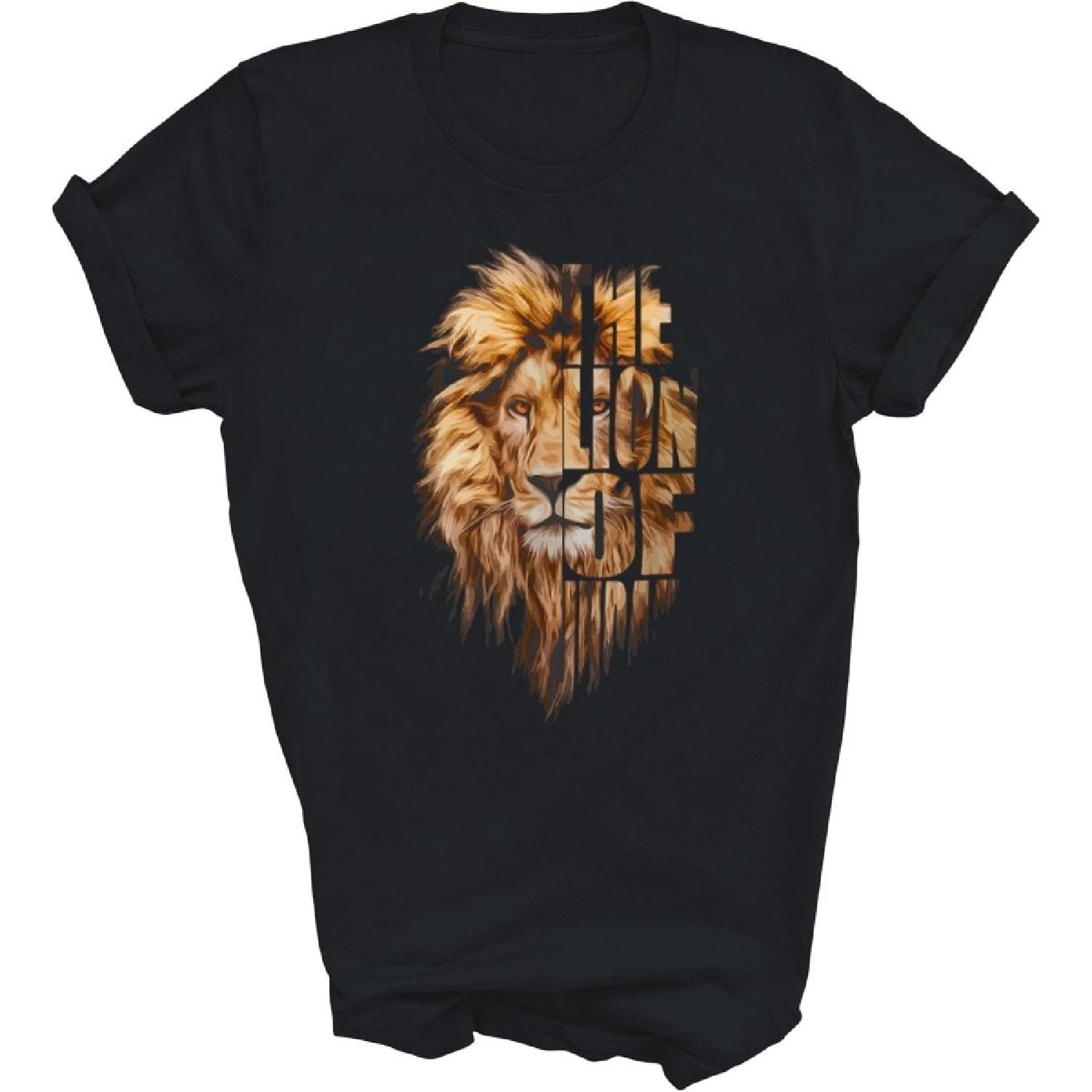 MPSstudio Christian Jesus Lion of Tribe Judah Cross Unisex Shirt Gift Women Men T-Shirt (Black;XL) XXXXXL разноцветный