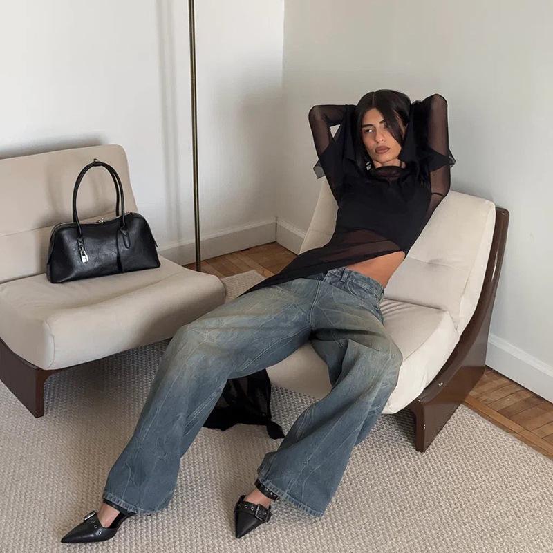 Slim-Fit Sexy Mesh Cardigan for Women - Stylish Cross-Border Design