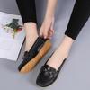 Women Leather Moccasins Soft Yellow Loafers Casual Elegant Summer Breathable Flats Walking Shoes for Mother
