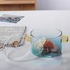 Glass Large Stew Bowl Soup Pot Dinnerware Cup 1.4L Blue Noodles Bird's Transparent Cover Nest Home Kitchen Supplies TNTL7Q