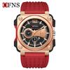 Ofns Simple And Fashionable Six-Pin Quartz Men'S Watch Strip Nail Scale Chronograph Calendar Waterproof Square Men'S Watch Batch