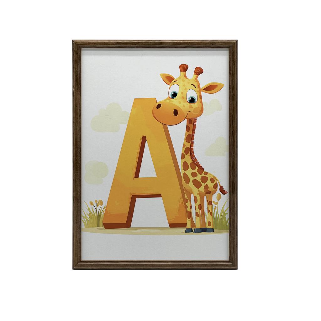 Plakat Żyrafowa Przygoda Plakat Żyrafowa Przygoda, 70X100 Cm, Bez Ramy, Płótno Premium Na Blejtramie