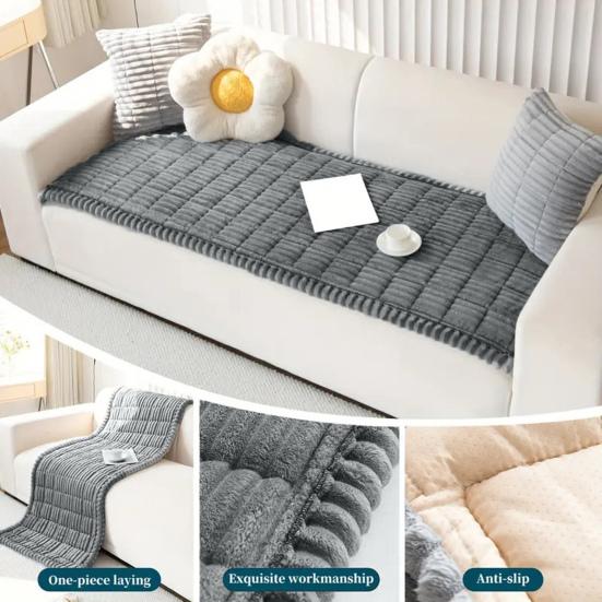 Couch Cover for Dogs Washable Non Slip Pet Couch Cover Soft Fuzzy Sofa Slipcovers Thick Couch Protector for Sofas Couches