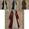 Vintage Gothic Renaissance Dress With Long Sleeves For Women's Cosplay Costume