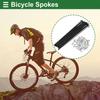 1 Set 14G 195mm Lungime Spițe Bicicletă Nipluri Oțel Carbon Negru Universal