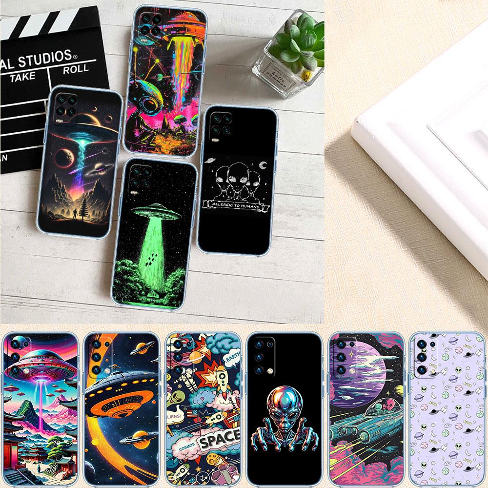 MY25 Space Astronaut Alien UFO Case for LG K22 K30 K40 K40S K41 K42 K50 K50S K51 K51S K52 K61 K62 K71 K92 Q60 Q61 V40 V50 V60