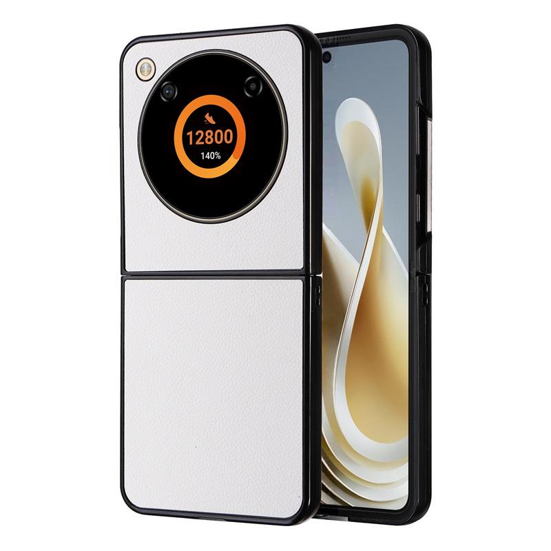 

Чехол для телефона ZTE Nubia Flip PC+кожаный противоударный защитный чехол от падения for ZTE nubia Flip белый