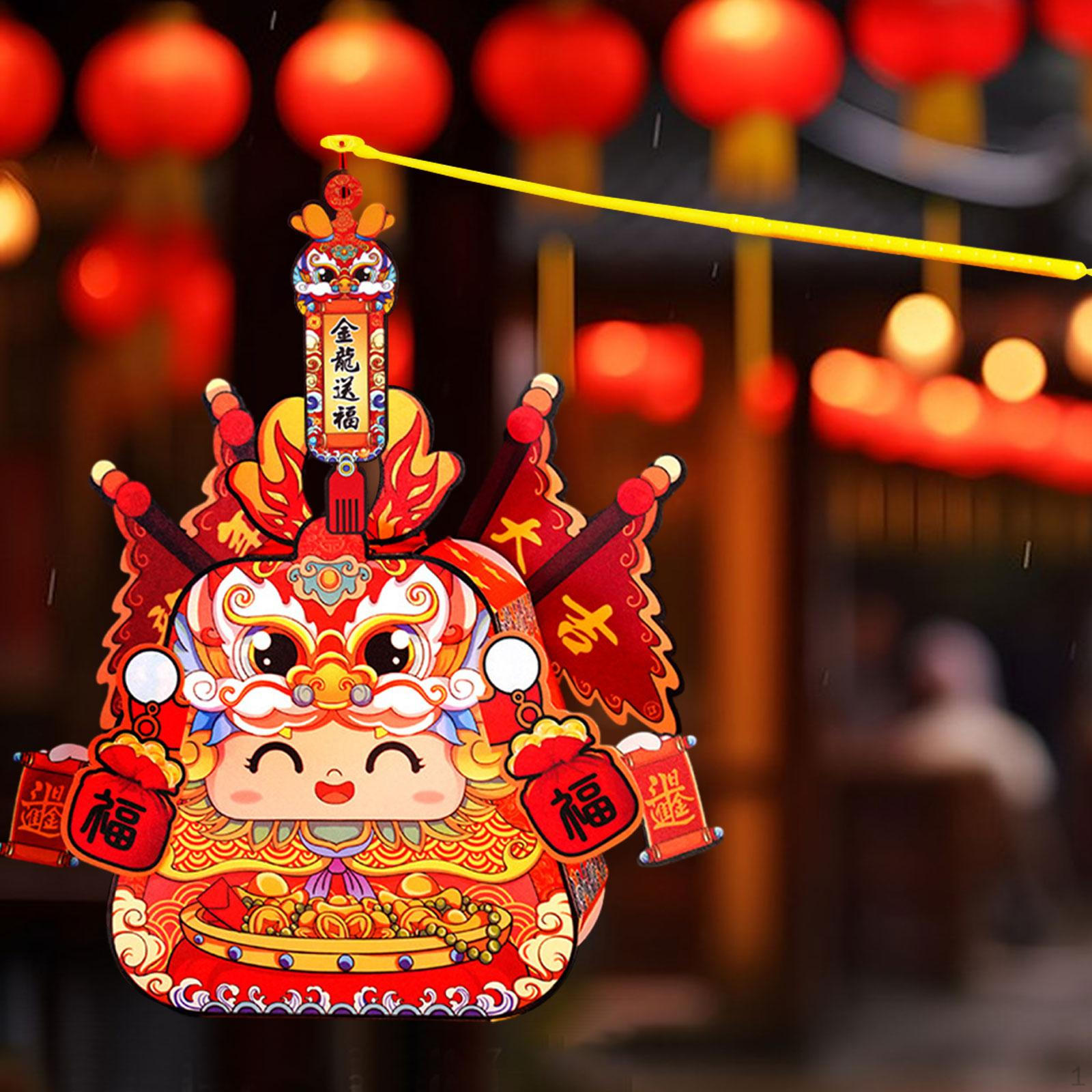 

Китайский год дракона Танец фонарей Лев Весенний фестиваль Украшения Girl