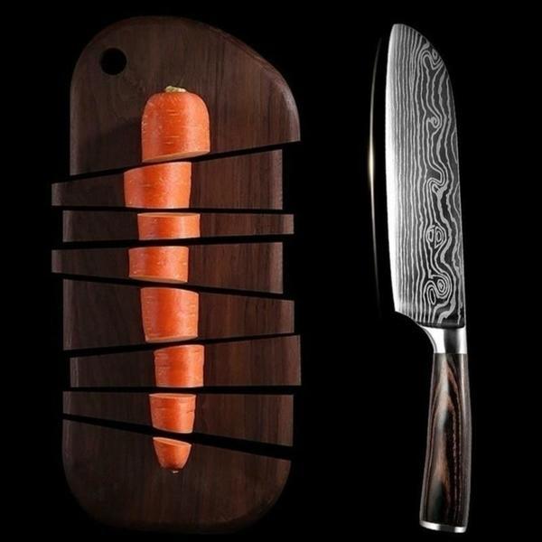 Damaškové nože z nerezové oceli Kuchyňský nůž na krájení Nůž na krájení Nástroj na krájení na krájení Nůž na sekání 5ks/sada