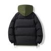 Winter new men's and women's coats fake two-piece cotton-padded clothes trend students thickened hooded cotton-padded jackets thermal jackets