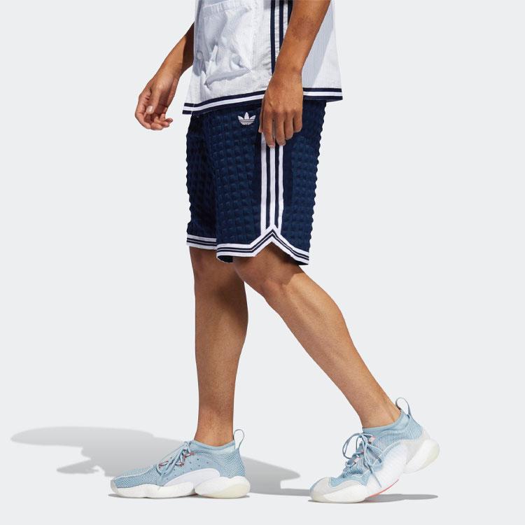adidas Originals Checkered Shorts Retro Casual Sports Men Bottoms Blue DV3111