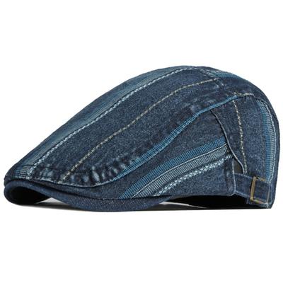 Mode Denim Baskenmütze Herren Damen Verstellbare Schiebermütze Ivy Newsboy Flache Kappe Männlich Weiblich Künstler Maler Baskenmütze
