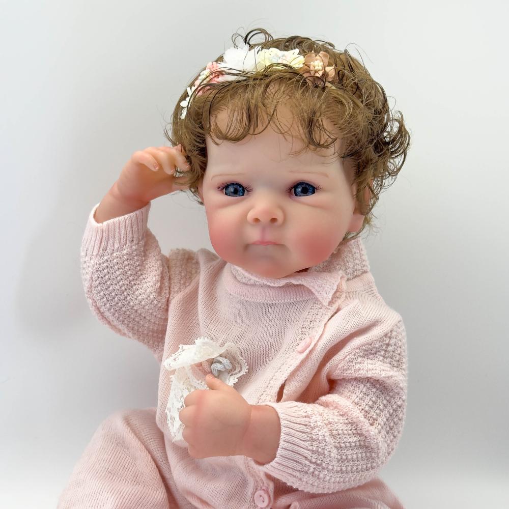 18 Inch Full Body Silicone Reborn Baby Girl Dolls Bettie Real Looking Newborn Doll Finished 3D Painted Skin with Visible Veins Doll Muñeca Bebe Reborn