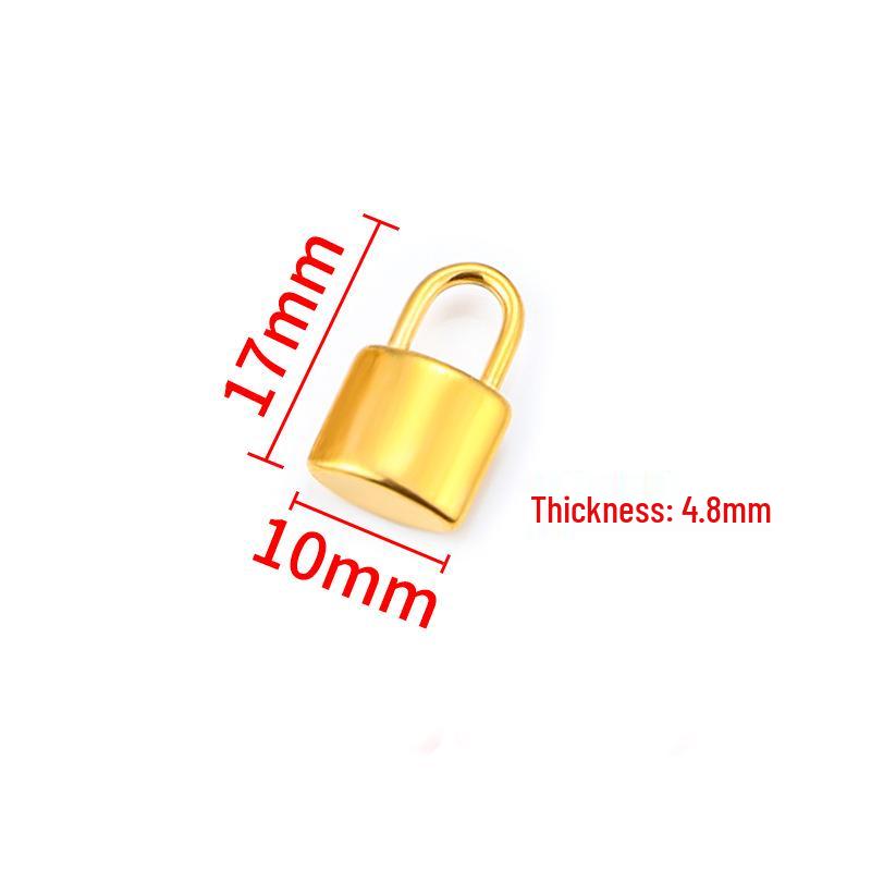 Stainless Steel Heart Lock Pendant for DIY Necklaces & Bracelets - Couple's Fashion Accessory