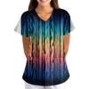 Women Short Sleeve V Neck T Shirt Floral Print Casual Loose Fit Lightweight Blouse for Everyday Wear and Activities