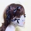 Black Birdcage Veil Fascinator Hairband With Bows Detail Wedding Hair Accessory Retro Theme