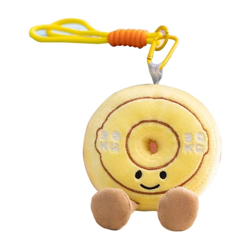 Dumbbell Kettlebell Barbell Plush Pendant Mini Gym Charm Soft Floppy Toy Desk Accessories Safe Kids Play Companion