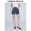 UR Women's High-Waist Color-Block Denim Shorts