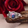 Mojave Purple Oyster Turquoise Ring, Oval Gemstone, Adjustable Boho Ring, Stackable Sterling Silver Ring, Gift For Her
