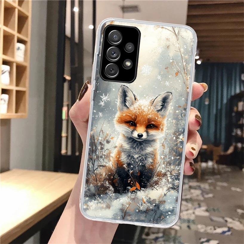 Animal Fox Silicon Phone Case For Samsung Galaxy A52 A51 A50S A42 A32 A22 A12 A02S A30S A20S A10S A41 A31 A21S A40 A30 A70
