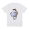 Gatto dice "Eh?" Maglietta Meme Divertente Uomo Donna 100% Cotone Traspirante Manica Corta Oversize T-Shirt Moda Harajuku Tee Shirt
