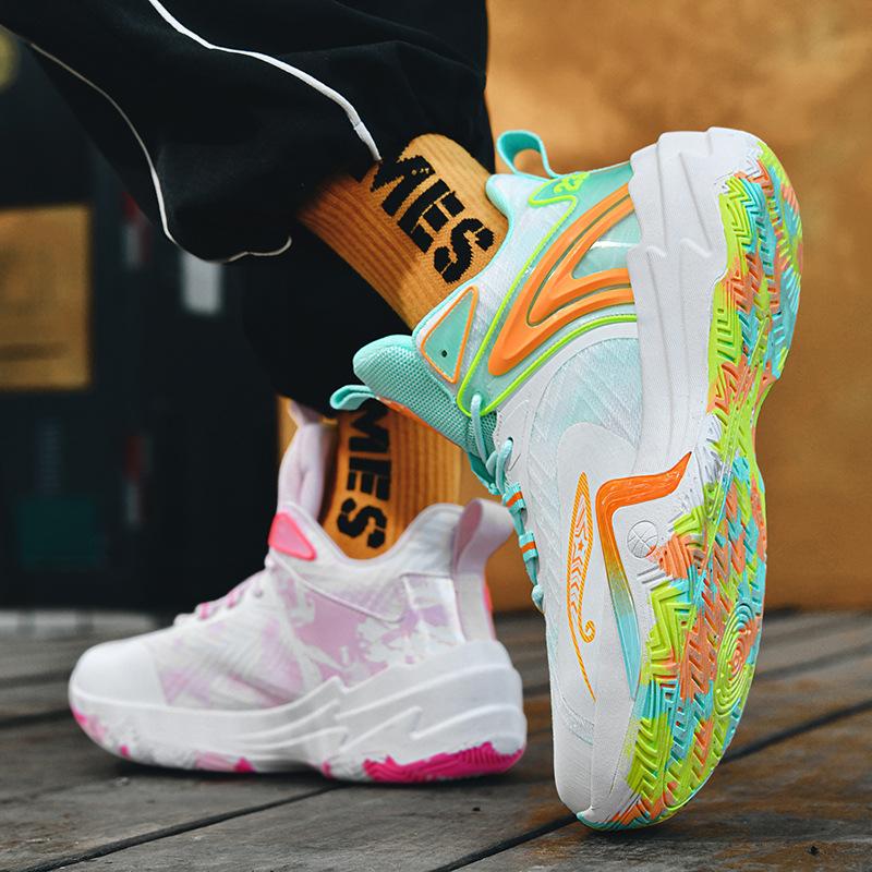 Spring 2025 New Mesh Breathable Sneakers Non-slip Student Competition Sneakers Mandarin Duck Basketball Shoes Men's 2025
