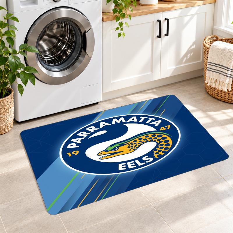 Flannel Kitchen Mat Parramatta Eels Soft Area Rug Non Slip Floor Carpet Home Decoration