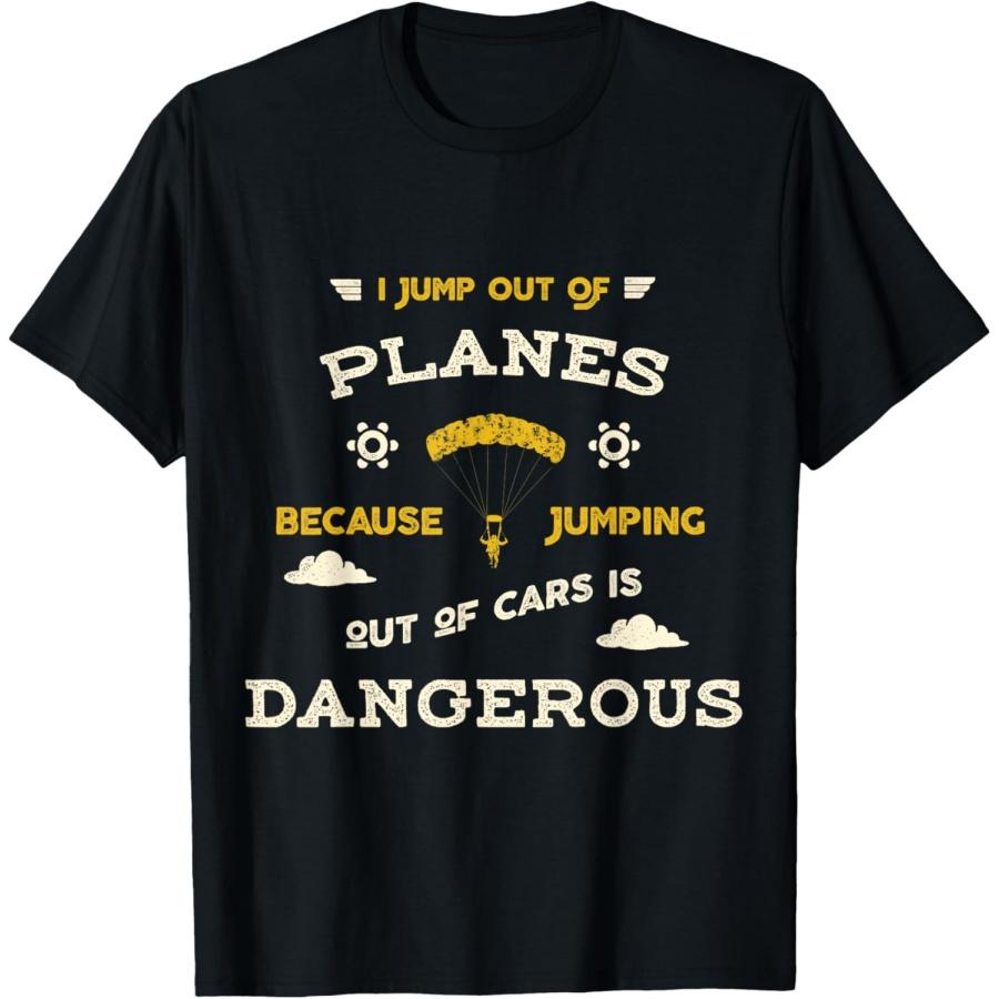 

Funny Skydiving Skydivers Parachute I Jump Out of Planes T-Shirt XXXXXL чорний