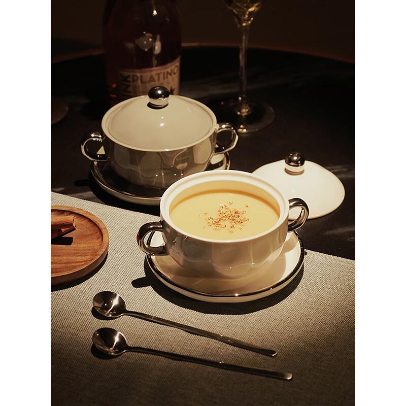COMATE Ceramic Double-Ear Dessert Bowl Set