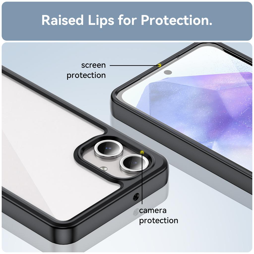 Für Samsung Galaxy A06 4G Stoßfeste Hülle TPU + Acryl Schutz Klare Handyhülle
