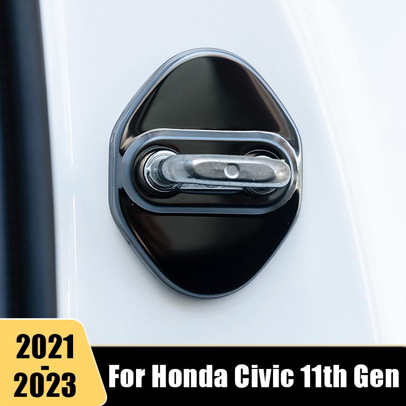 

For Honda Civic 11th Gen 2022 2023 Stainless Steel Car Door Lock Protection Trim Sticker Cover Rustproof Styling