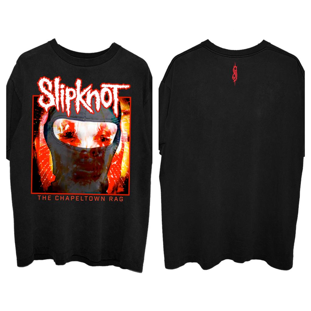 Slipknot 25. Jubiläum Skelett Ratte Schädel Doppelseitiges Vintage T-Shirt, Unisex Nu-Metal Fan Streetwear Tee, 100% Baumwolle Lässiges Kurzarm Oberteil