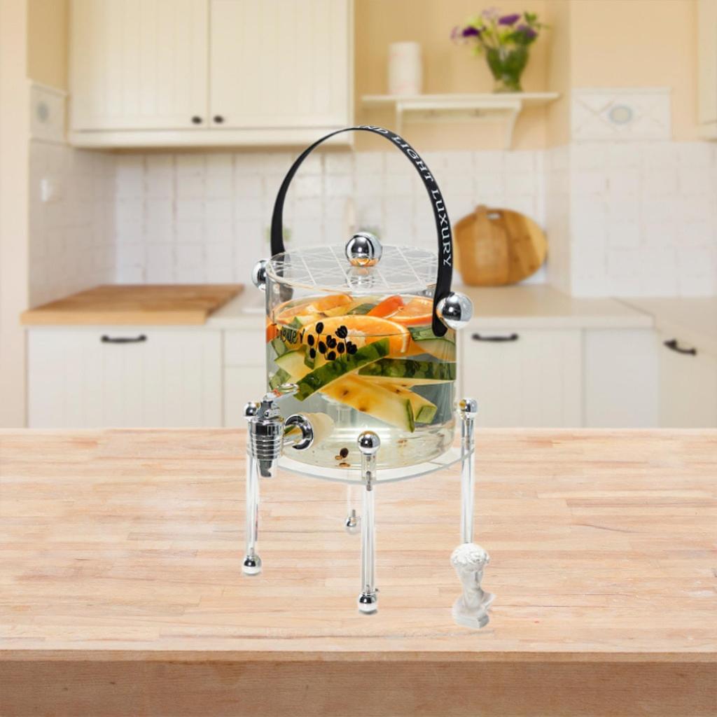 Beverage Dispenser with Spigot Cold Kettle Faucet Stand Large Capacity Drink