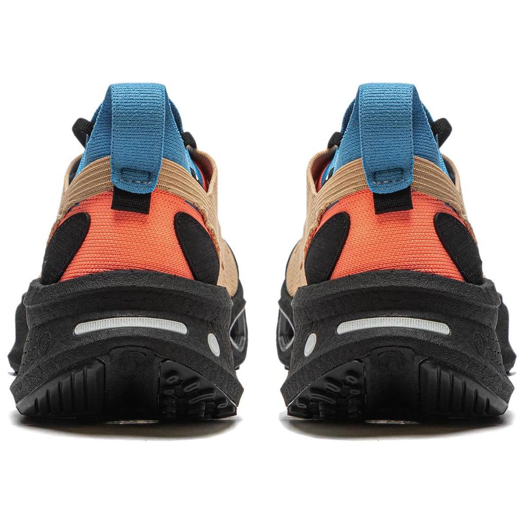 Li Ning Feidian CRC Stoßdämpfende Abriebfeste Low Top Sportliche Freizeit Schuhe Unisex Sneaker Braun Blau AZGU001-6