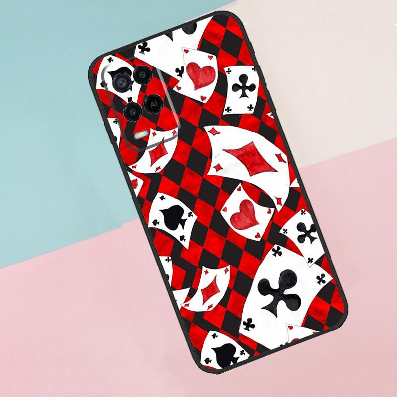 Poker Playing Card For Oppo A40 A60 A80 A18 A38 A58 A78 A98 A79 A16 A76 A96 A15 A74 A94 A54 A77 A17 Phone Case