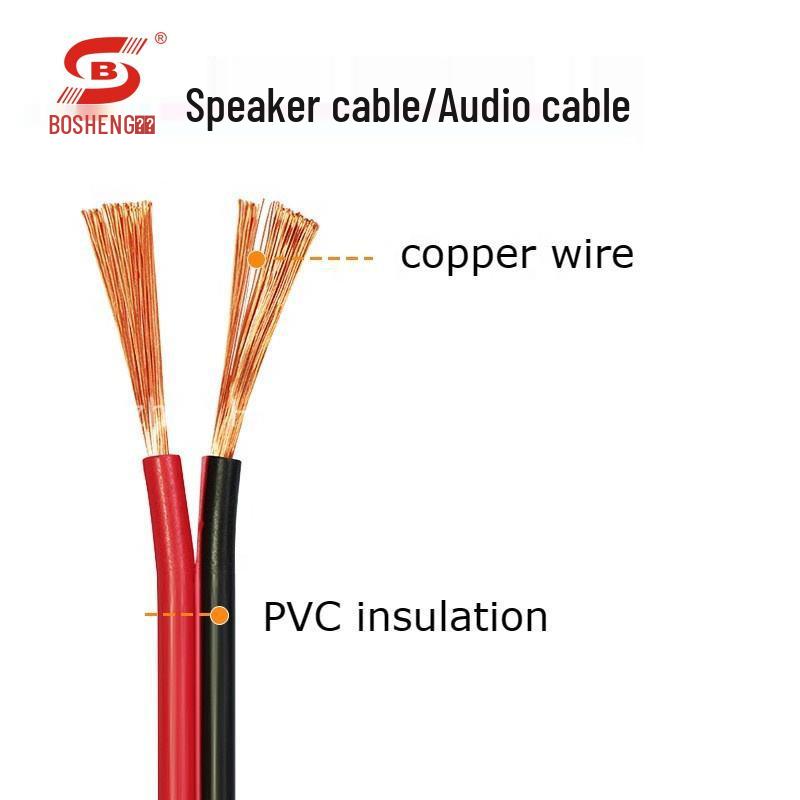 

Red Black Twin Lead Speaker Cable - Audio Cable for Export to Southeast Asia