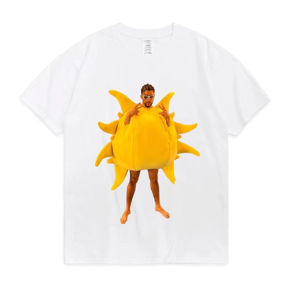 

Bad Bunny Neverita Video Sol T Shirt Hip Hop Fashion Funny Graphic TShirt Mens Streetwear T Shirt Pure Cotton Tees 2XL