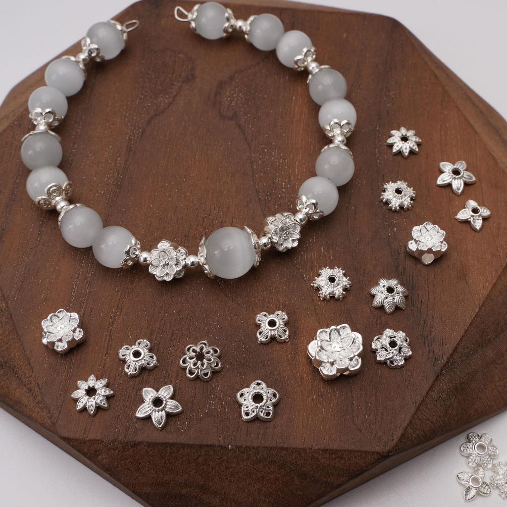 Alloy Flower Tray Spacer Accessories Charms Pendant For Jewelry Making DIY Earring Necklace Bracelet