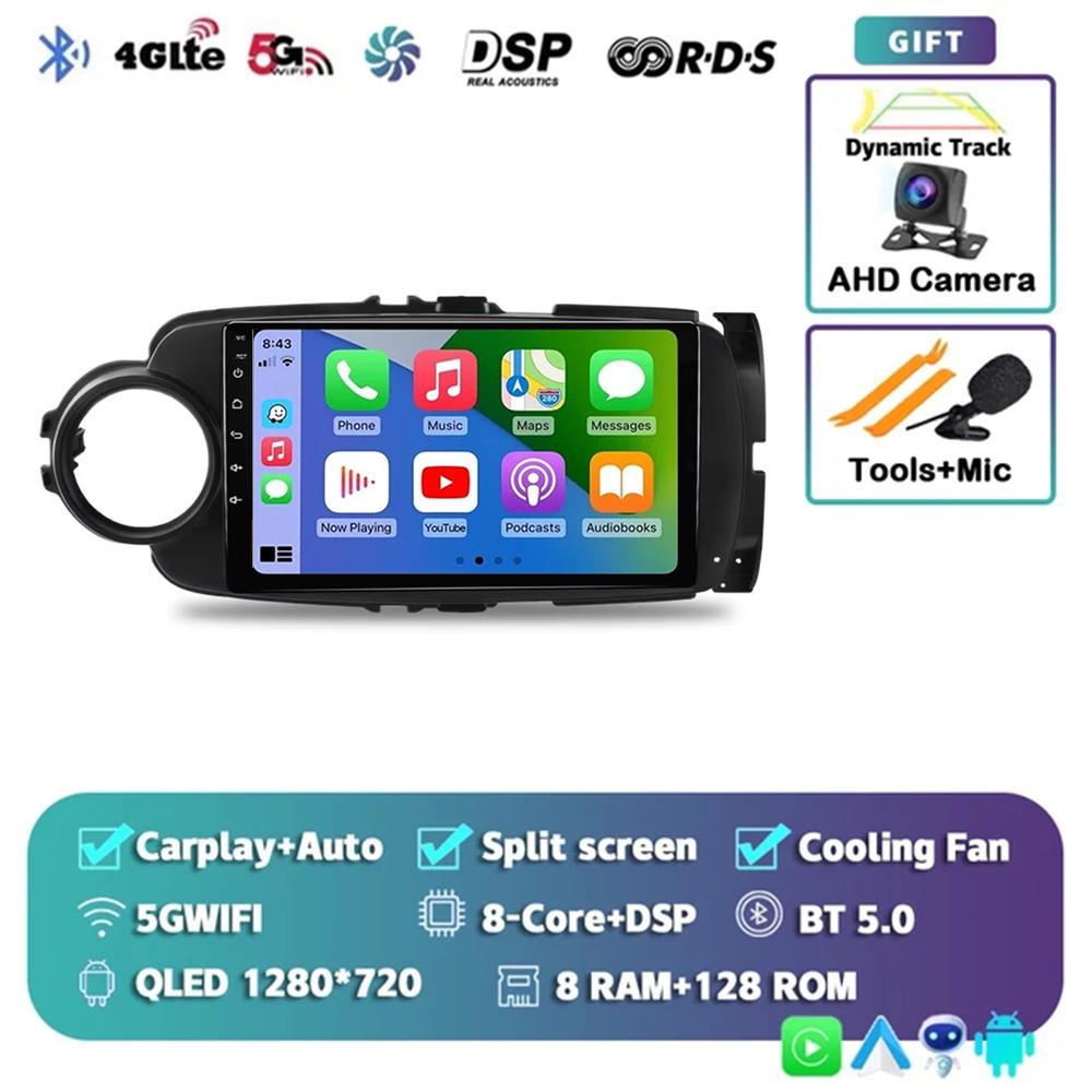 Android 14 Carplay Car Radio For Toyota Yaris 2012 2013 2014 2015 2016 2017 Navigation GPS Multimedia Player Stereo Wifi BT Auto