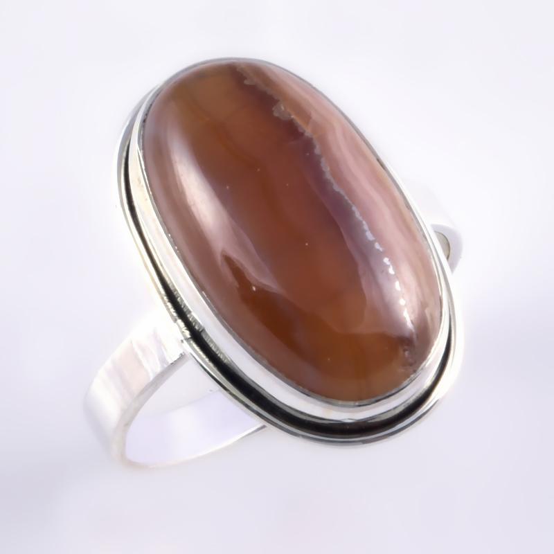 Natural Honey Rhodochrosite Gemstone Handmade 925 Sterling Silver Ring S.9 R3y34