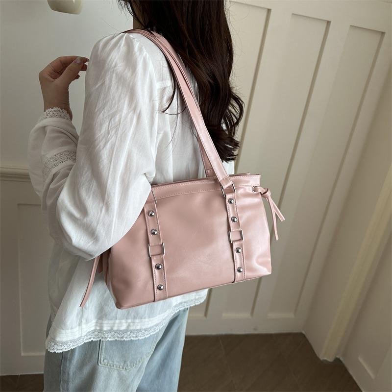 Retro underarm bag women's spring and summer new trendy fashion tote bag texture large capacity shoulder bag